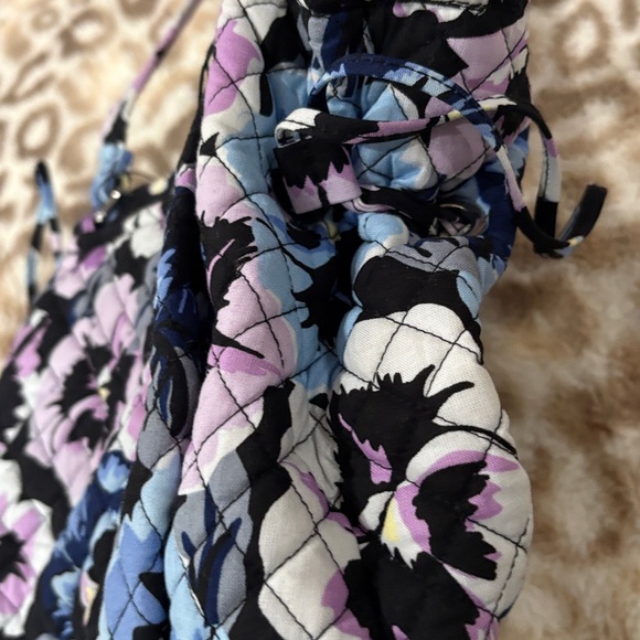Vera Bradley Glenna satchel purple floral handbag - Picture 2 of 9